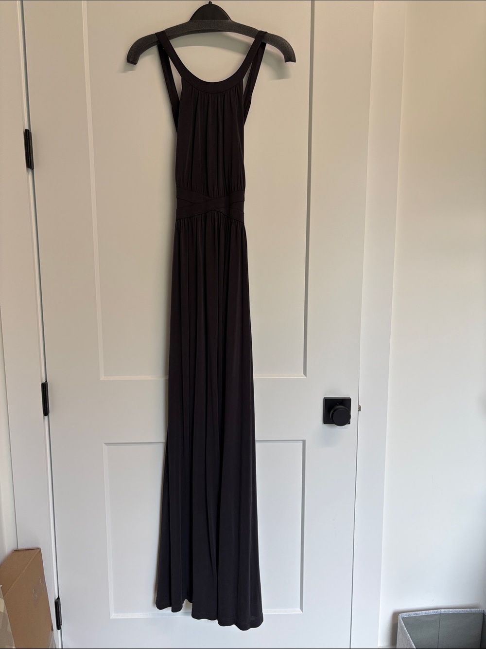 Silence + Noise Women's Washed Black Cross Back Halter Modal Maxi Dress, M - Picture 2 of 8